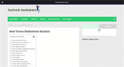 Desktop Screenshot of burbankbadminton.org